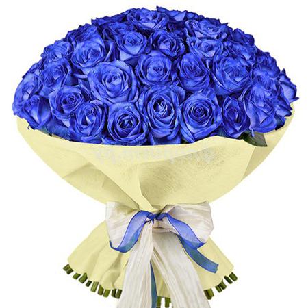 Букет 79 синих роз